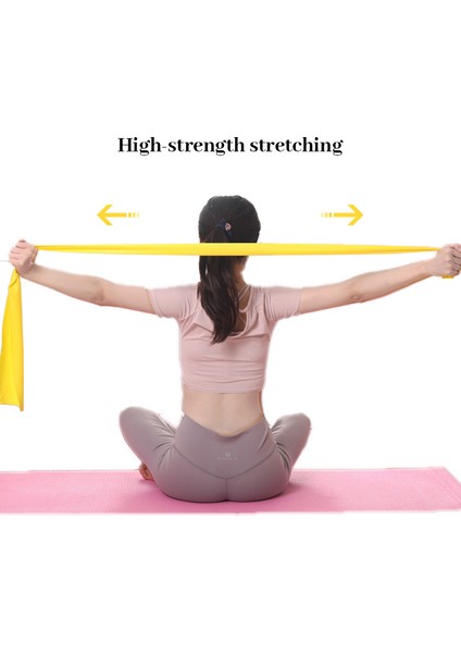 Sarı Stil Yoga Pilates Streç Direnç Bandı Egzersiz Fitness Bandı Eğitim Elastik Fitness Kauçuk Doğal Spor Ev Spor Salonu Yoga 1 Adet (Yurt Dışından) indirimleri