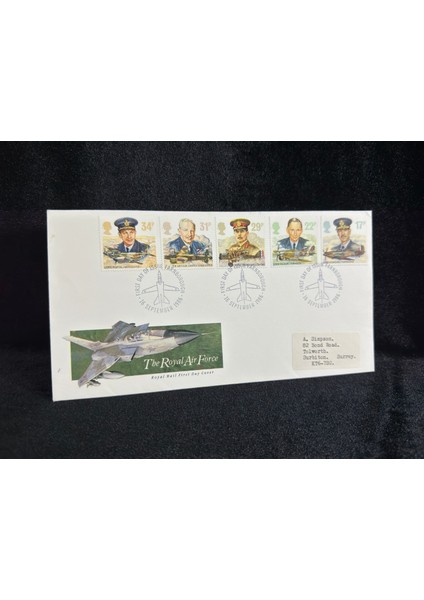Raf Ingiltere Kraliyet Hava Kuvvetleri Temalı Ilk Gün Zarfı 1986 The Royal Air Force First Day Cover