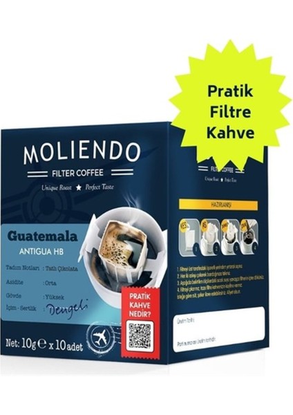 Moliendo Guatemala Antigua Hb Pratik Filtre Kahve 10*10 g