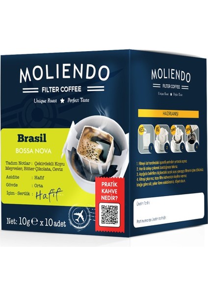 Moliendo Brasil Bossa Nova Pratik Filtre Kahve 10*10 g