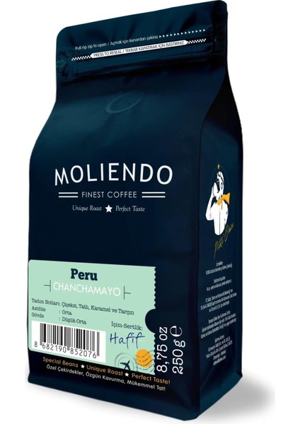 Moliendo Peru Chanchamayo Yörsel Kahve (Çekirdek Kahve) 250 g