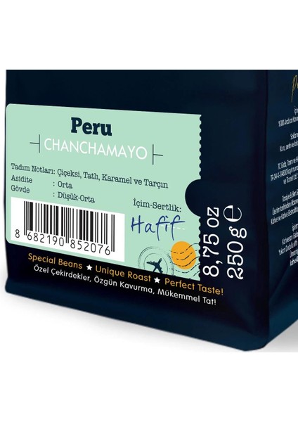 Moliendo Peru Chanchamayo Yörsel Kahve (Çekirdek Kahve) 250 g