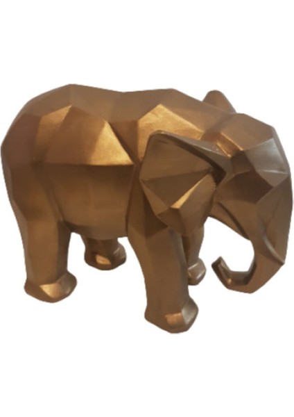 Sarı Kubik Fil Dekor Ev Ofis Dekorasyonu