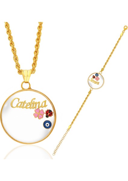 Adlandırılmış Çerçeve Kolye Seti