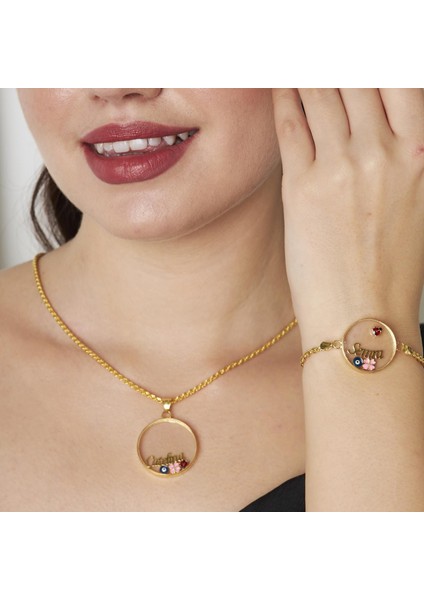 Adlandırılmış Çerçeve Kolye Seti modelleri