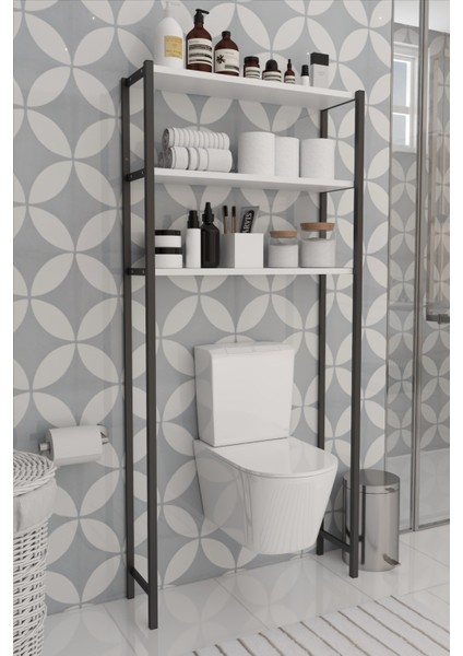 City Klozet Üstü Düzenleyici Raf Banyo Düzenleyici Klozet Üstü Raf Banyo Raf Dolap