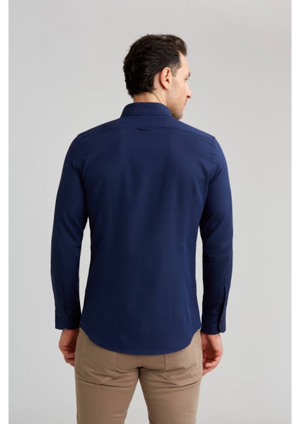 Modern Fit Lacivert Erkek Gömlek GMARS0422300213_D39 fiyatları