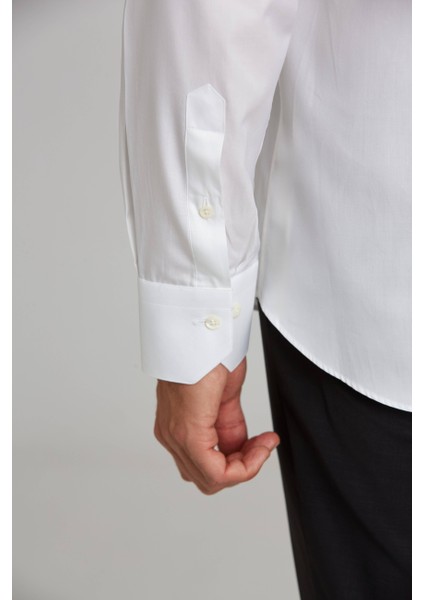 Platinium Regular Fit Beyaz Erkek Gömlek PLTG005_D01 modelleri