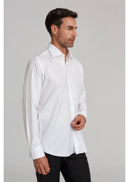 Platinium Regular Fit Beyaz Erkek Gömlek PLTG005_D01 fırsatları