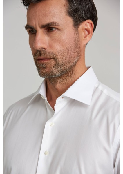 Platinium Regular Fit Beyaz Erkek Gömlek PLTG005_D01 indirimleri