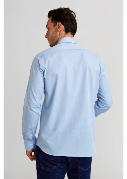 Regular Fit Mavi Basic Klasik Erkek Gömlek GM23K232073_D35 fiyatları