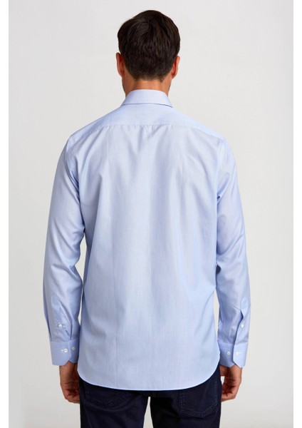 Platinium Regular Fit Mavi Erkek Gömlek PLTG008_D35