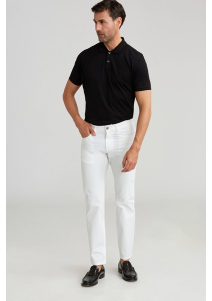5 Cepli Beyaz Spor Erkek Pantolon PNS23Y23110_D01 modelleri