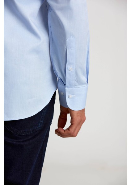 Regular Fit İtalyan Mavi Erkek Gömlek GM23K232078_D35