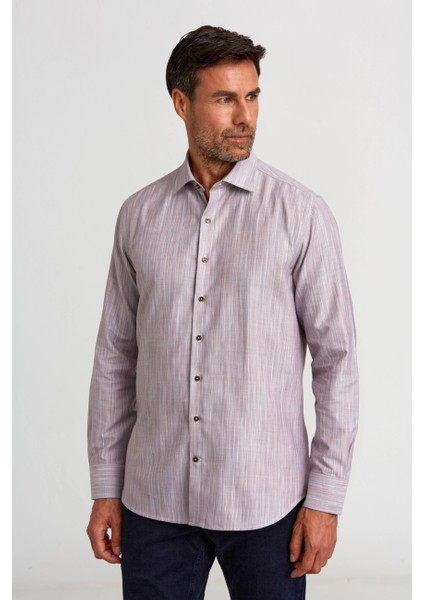 Modern Fit Dik Yaka Kiremit Erkek Gömlek GMDGR0122300211_D26 indirimleri