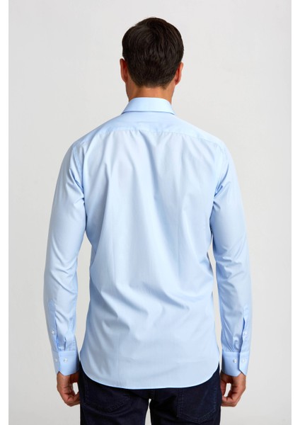Regular Fit Açık Mavi Klasik Erkek Gömlek GMKLS0922300111_D33