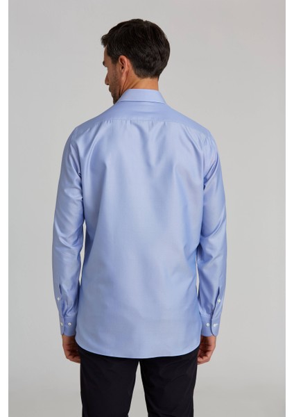 Platinium Regular Fit Mavi Erkek Gömlek PLTG007_D35