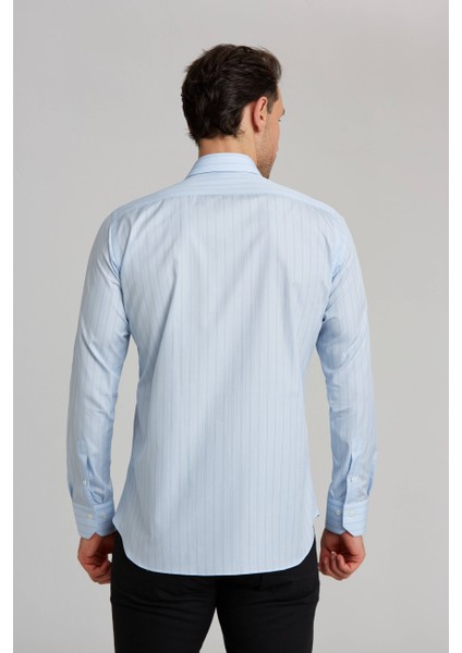 Platinium Regular Fit Mavi Erkek Gömlek PLTG012_D35 fiyatları
