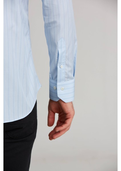 Platinium Regular Fit Mavi Erkek Gömlek PLTG012_D35 fırsatları