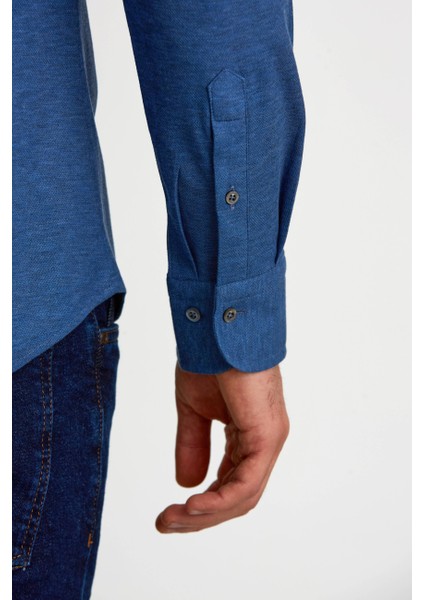 Platinium Regular Fit Lacivert Erkek Gömlek PLTG015_D39