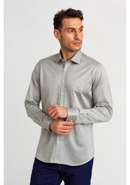 Platinium Regular Fit Lacivert Gri Gömlek PLTG023_D55 indirimleri