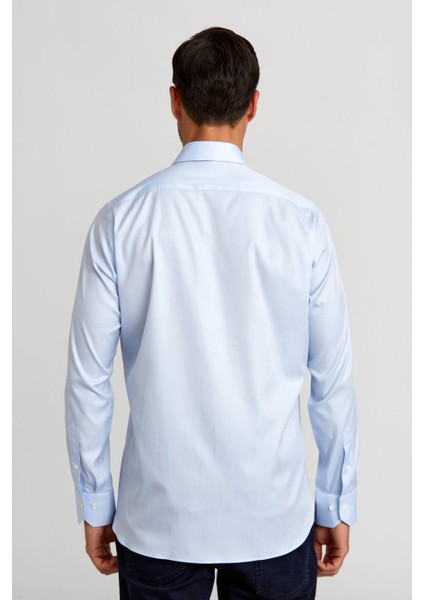 Platinium İtalyan Kumaş Regular Fit Mavi Erkek Gömlek PLTG005_D35 fiyatları