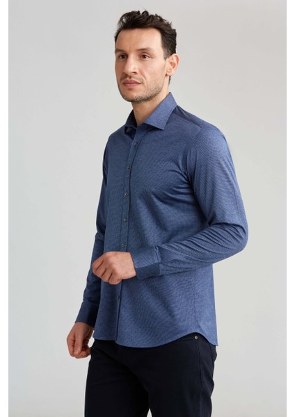 Platinium Regular Fit Lacivert Erkek Gömlek PLTG016_D39 indirimleri