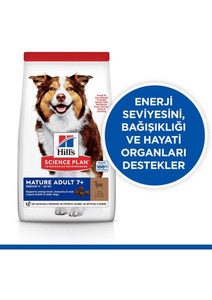 Mature Adult 7+ Lamb & Rice Kuzu Etli Yaşlı Köpek Maması 14 Kg