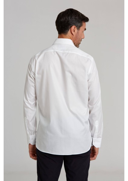 Regular Fit Beyaz Klasik Erkek Gömlek GMKLS0922300107_D01 fiyatları