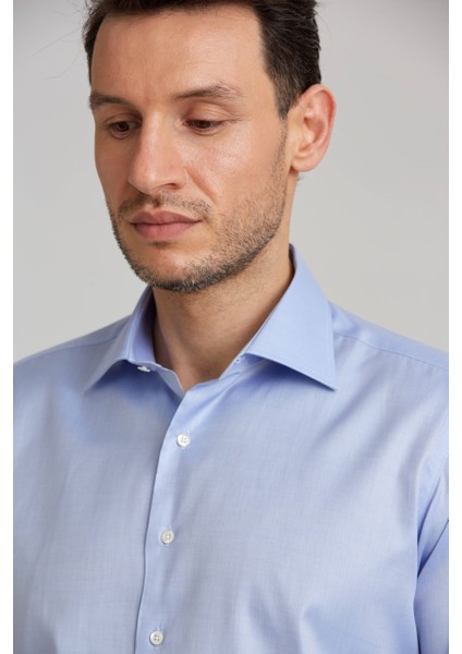Platinium Regular Fit Koyu Mavi Erkek Gömlek PLTG003_D36