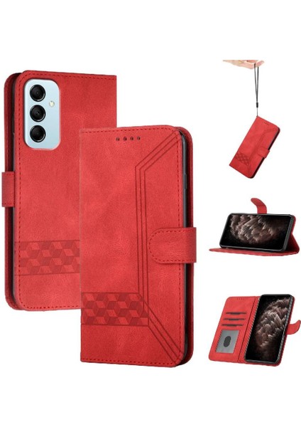 Kullanışlı Stand Pu ile Samsung Galaxy M14 Kart Kapak Cüzdan ile Uyumlu (Yurt Dışından)