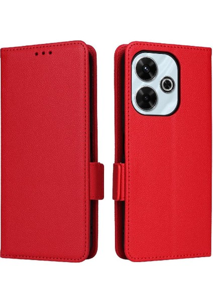 Xıaomı Poco M6 4g Manyetik Yan Toka Cüzdan Pu Deri Için Flip Case (Yurt Dışından)