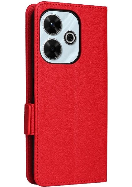 Xıaomı Poco M6 4g Manyetik Yan Toka Cüzdan Pu Deri Için Flip Case (Yurt Dışından)