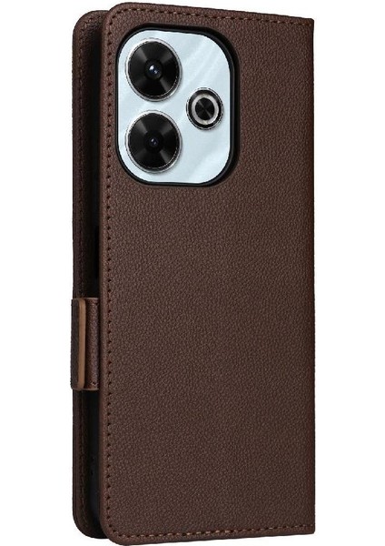 Xıaomı Redmi Için Flip Case 13 4g Yan Toka Pu Deri Kart Yuvaları Tutucu (Yurt Dışından)