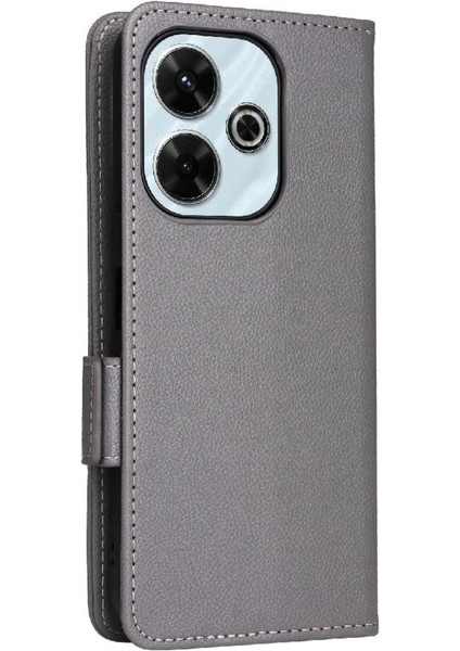 Xıaomı Poco M6 4g Manyetik Yan Toka Cüzdan Pu Deri Için Flip Case (Yurt Dışından)