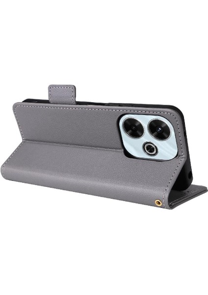 Xıaomı Poco M6 4g Manyetik Yan Toka Cüzdan Pu Deri Için Flip Case (Yurt Dışından)
