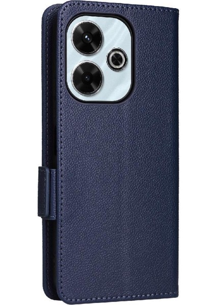 Xıaomı Poco M6 4g Manyetik Yan Toka Cüzdan Pu Deri Için Flip Case (Yurt Dışından)