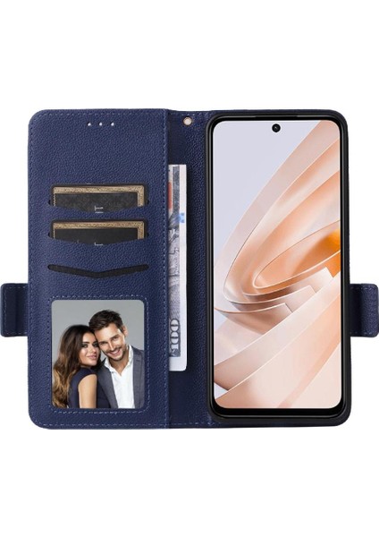 Xıaomı Poco M6 4g Manyetik Yan Toka Cüzdan Pu Deri Için Flip Case (Yurt Dışından)