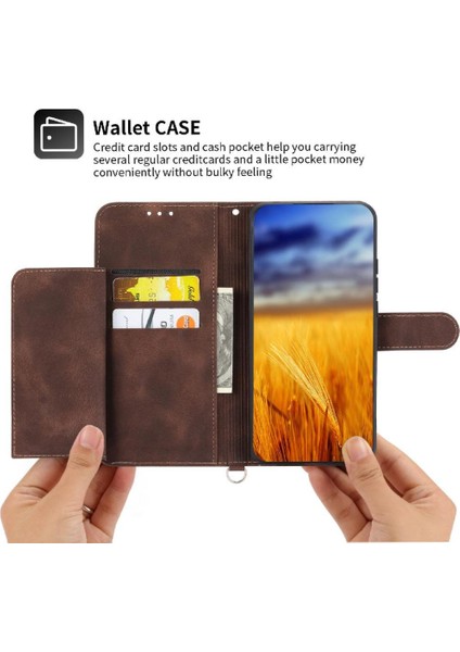 Xiaomi Redmi Not 12 Için Flip Case 4g Bileklik Çoklu Kredi Kartı Yuvaları (Yurt Dışından) modelleri