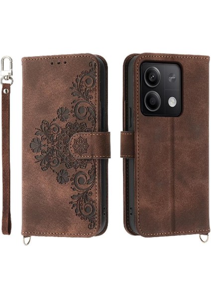 Xiaomi Redmi Not 13 Için Flip Case 5g Darbeye Dayanıklı Kabartmalı Bileklik Kredi (Yurt Dışından)