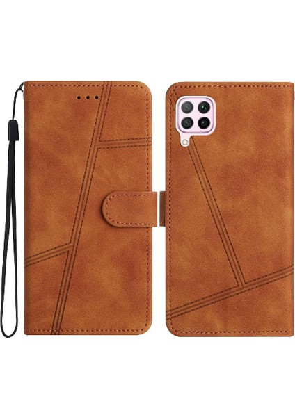 Huawei P40 Lite Için Flip Case Cüzdan Pu Deri Flip Folio Tam Koruma (Yurt Dışından)