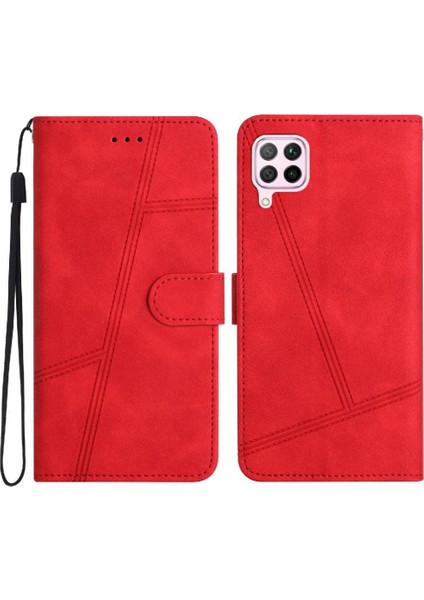 Huawei P40 Lite Için Flip Case Cüzdan Pu Deri Flip Folio Tam Koruma (Yurt Dışından)
