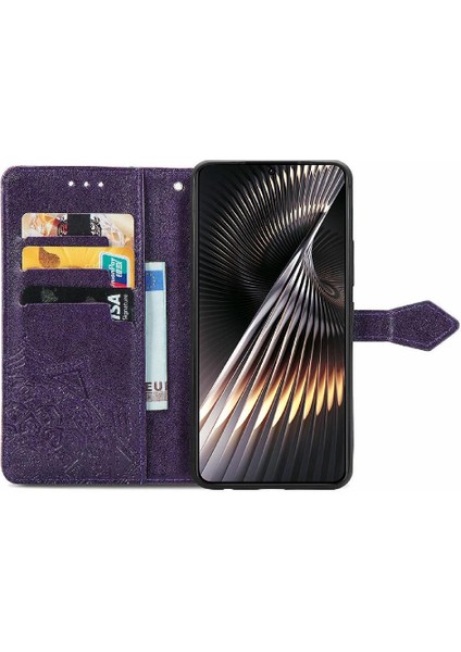 Xiaomi Poco F6 Deri Kılıf Için Flip Case Zarif Desen Kapak Çevirin (Yurt Dışından) modelleri