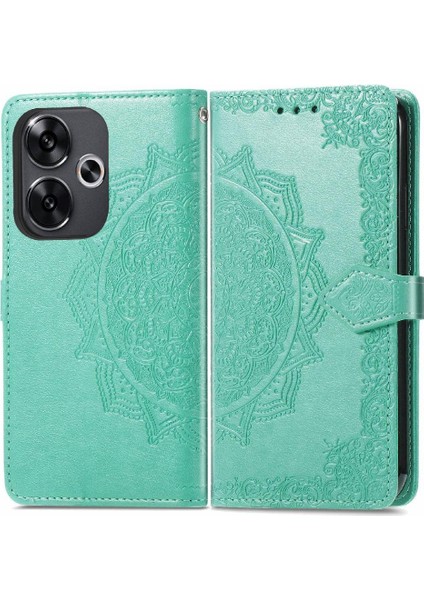 Xiaomi Poco F6 Deri Kılıf Için Flip Case Zarif Desen Kapak Çevirin (Yurt Dışından)