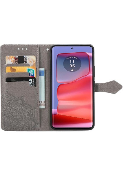 Motorola Kenar 50 Pro Basit Iş Darbeye Deri Için Flip Case (Yurt Dışından)