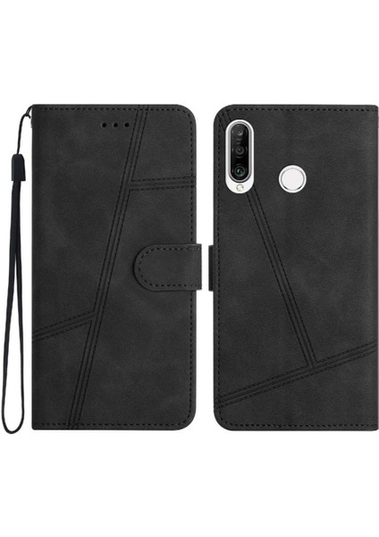 Huawei P30 Lite Flip Folio Cüzdan Pu Deri Tam Koruma Için Flip Case (Yurt Dışından)