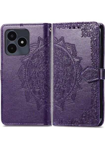 Realme Not 50 Için Flip Case Deri Kılıf Kapak Basit Iş (Yurt Dışından)
