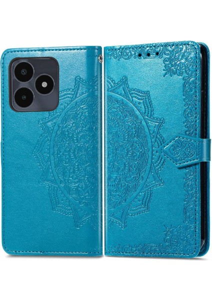 Realme Not 50 Için Flip Case Deri Kılıf Kapak Basit Iş (Yurt Dışından)