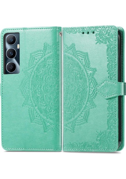 Realme C65 Için Flip Case Zarif Desen Basit Iş Kapak Kılıfı (Yurt Dışından)