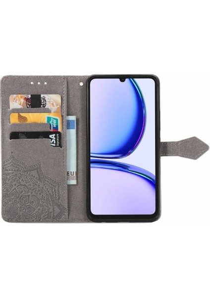 Realme Not 50 Için Flip Case Deri Kılıf Kapak Basit Iş (Yurt Dışından)
